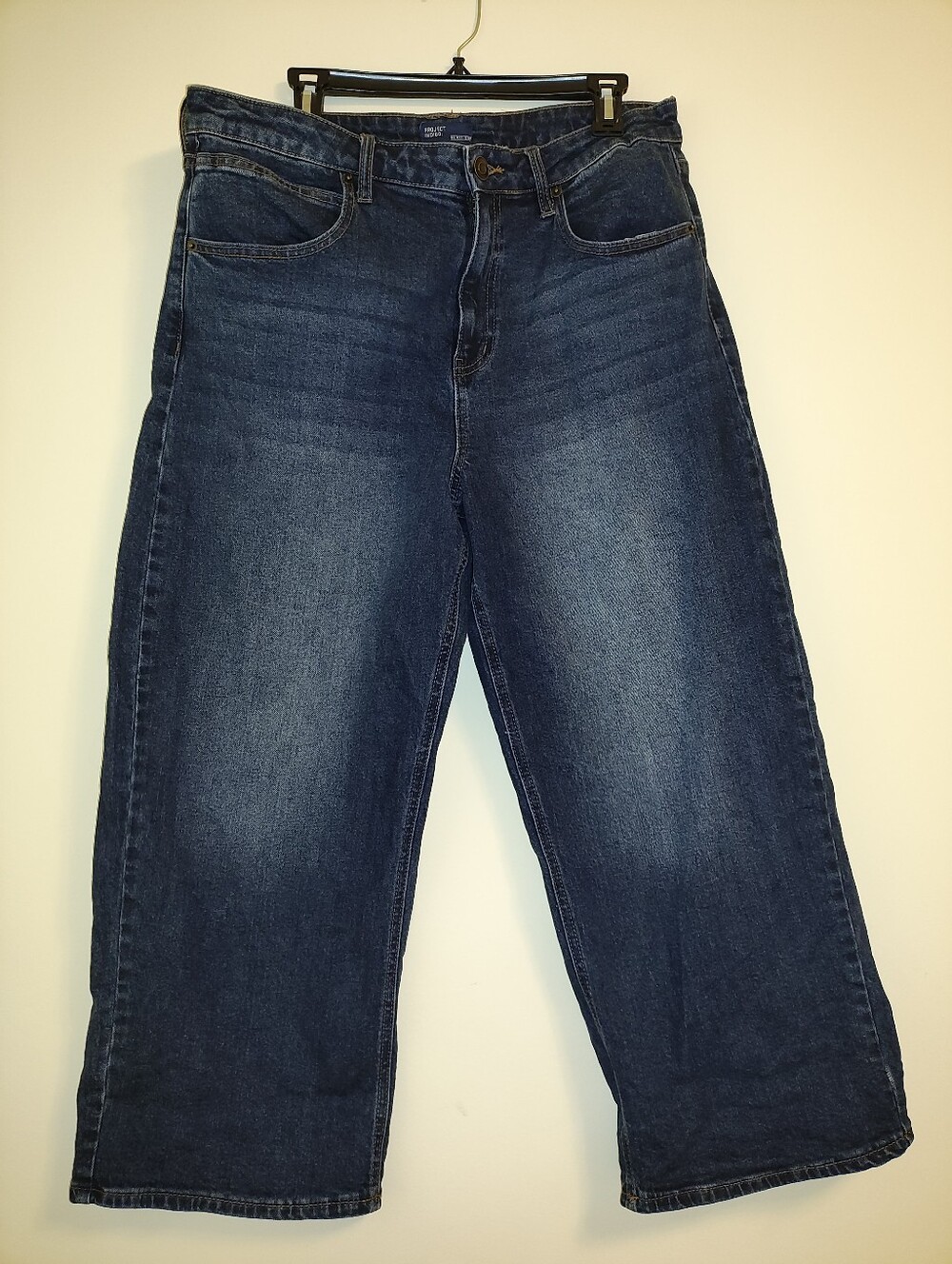 Women’s Wide Leg Ankle Flare Jeans - Dark Blue Wash